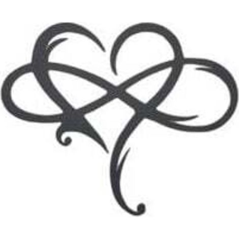 Suspensions murales Art mural en métal coeur, toujours et pour toujours amour forme de coeur symbole de l'infini cadeau pour la décoration de la Saint-Valentin de mariage à la maison, 30 x 25 cm-Fei Y (1/4)