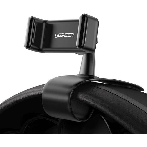 Soporte para telefono de coche abrazadera para salpicadero negro