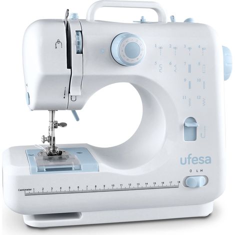 Machine à Coudre avec 12 Points, 2 Vitesses, Lumière de Couture, Pédale/Interrupteur Manuel, Alimentation 6V (1/4)