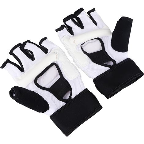 Gants de boxe demi-doigts ajustables et confortables pour l'entraînement au kickboxing et au sac de frappe, taille S (1/5)