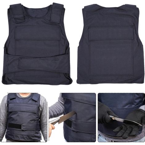 Gilet Résistant aux Couteaux, Ajustement Réglable, Design Léger, noir (1/5)