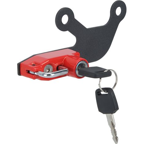 Antivol de casque en alliage d'aluminium, côté droit, compatible avec Kawasaki Ninja 650 Z 650 (rouge) (1/5)
