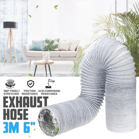 3Mx15CM Tuyau De Climatiseur Portable En Pvc Flexible Tube De Ventilation Universel Tuyau Kit Pour Climatiseur Mobile (1/4)