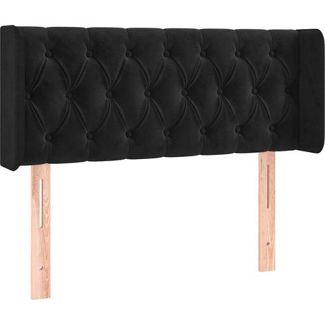 Maison Exclusive - Cabecero de terciopelo negro 93x16x78/88 cm (1/5)