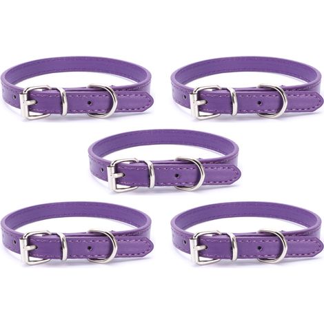 Collier pour chien en cuir, collier pour chiot réglable pour petits chiens, collier multicolore pour animaux de compagnie (1/5)