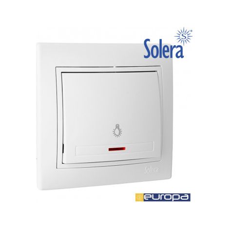 Pulsador Luz Luminoso 10A 250V Serie Europa Solera ERP04ILU
