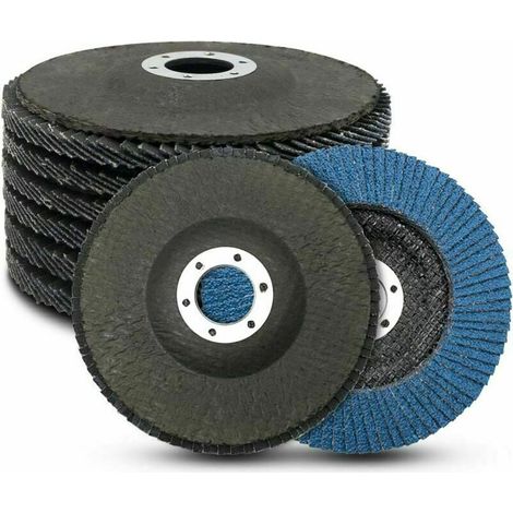 Flap Discs - 125 mm - 22 23 mm Arbor - 40 60 80 120 Grit - For Metal Rust Wood Paint Plastic - Pack of 8 (1/5)