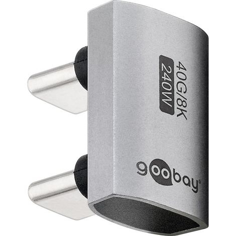 Goobay 74446 cambiador de género para cable USB-C Plata