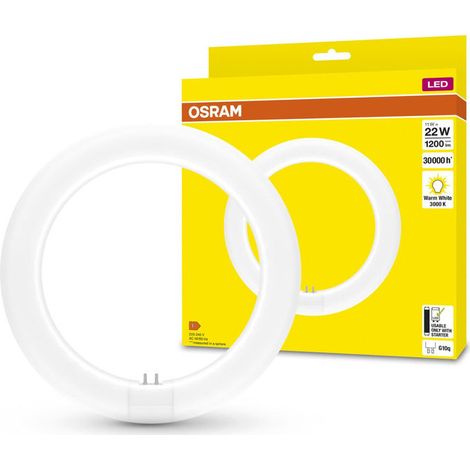 Osram, Tubo Led Circolare T9C EM 11W, 1200lm, 3000K, Bianco Caldo, Alternativa Lampada Fluorescente