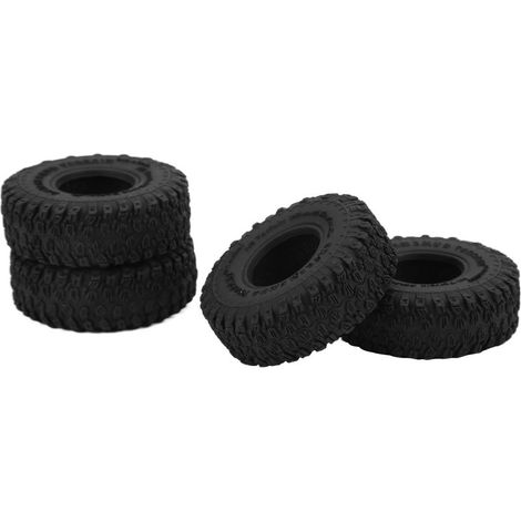 4 pièces pneus simulation 1,0 pouce pour voiture RC escalade 1/24, motif griffe de crâne, pièces de rechange (1/5)
