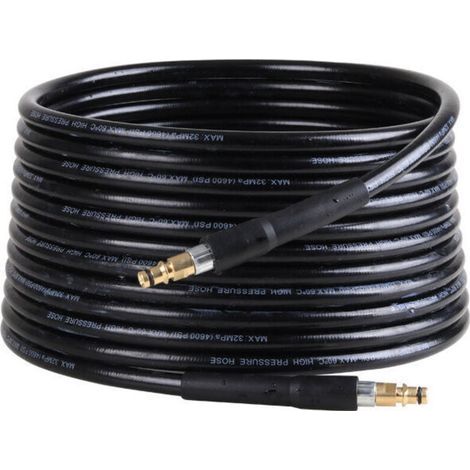 Tuyau Haute Pression Flexible 15 mètres Compatible Kärcher K2 K3 K4 K5 K6 K7 avec Connecteur Rapide (1/4)
