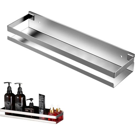 Étagère de douche, panier de douche en acier inoxydable 304, finition nickel brossé, 40 cm (1/5)