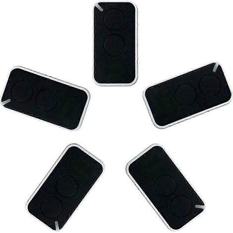 Lot de 5 télécommandes universelles linguistiques pour garage NICE, 433,92 MHz, 2 canaux, code tournant (1/5)