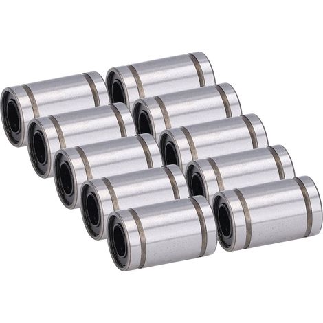 Konvolut von 10 LM6UU Linearführungen, Zylinder für optische Achsen, Gleitlager, Ersatzteil, 6 mm Bohrung, 12 mm Außendurchmesser (1/5)