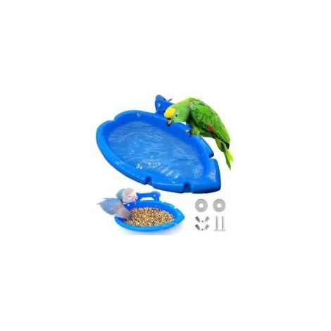 Vogelbad, 2-teilig, Vogelbadewanne, Vogelbadeschale, Nymphensittichkäfig, Wellensittich, kleine Vogelbadewanne, Papageien, Vogelkäfigzubehör (1/5)