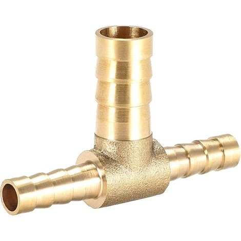 Raccord Cannelé Laiton Forme T 3 Voie 6mmx10mmx6mm (1/3)