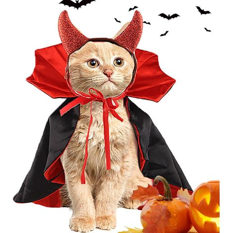 Costume de vampire pour chien avec bandeau en corne (1/5)