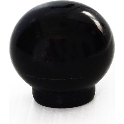 Pomolo in legno - Ø 22 mm. - nero brillante