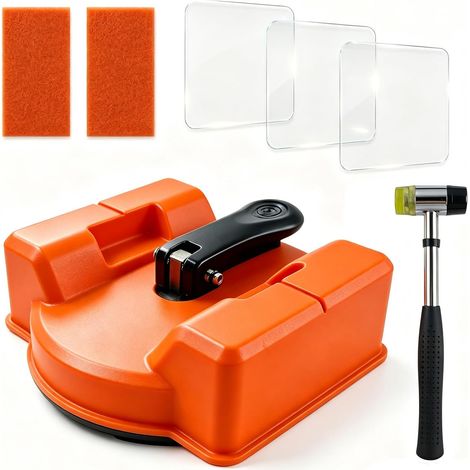 Outil de Réparation de Joints de Sol Stratifié avec Marteau en Caoutchouc Tire Lame Parquet Outil à Ventouse pour Sols, Ventouse Parquet Flottant, Carrelage Installation Amélioration (1/5)