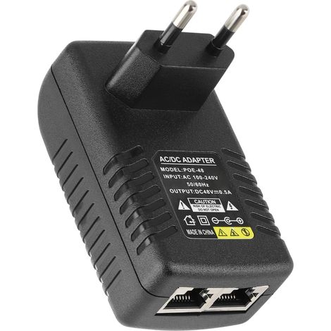 48V 0.5A Gigabit POE Injector Adaptateur, Adapter Injection 10/100/1000Mbps (1/5)