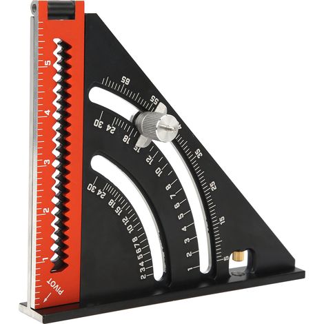 Équerre de mesure pliable en alliage d'aluminium pour le travail du bois, 0290 mm (1/5)