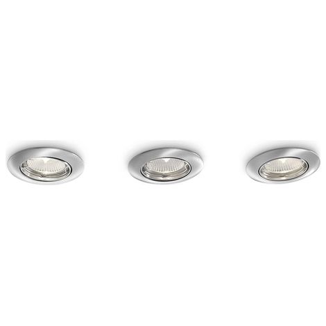 Philips 597730616 - Faretti a LED Alya,incassabili, 3 x 35 W GU10 230 V moderno Metallo
