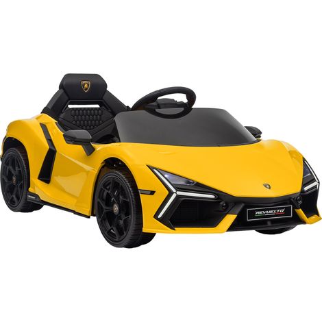 Auto elettrica per bambini da giardino 105 x 60 x 40 cm portiere ad ali di gabbiano telecomando 25 m design moderno in plastica giallo 210000576