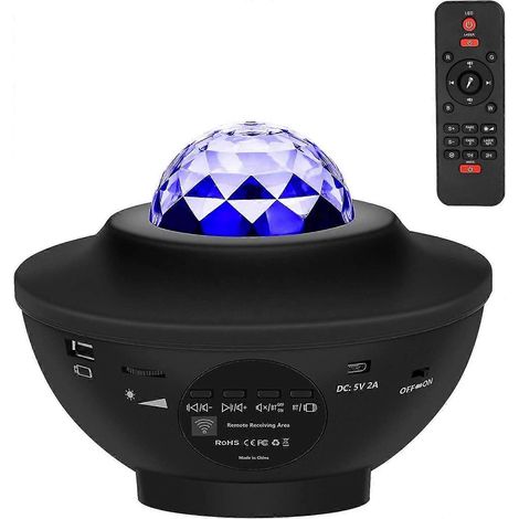 Lampe Projecteur Étoiles Bluetooth LED avec Musique, Veilleuse USB Ciel Nocturne, Idée Cadeau Enfant (1/4)