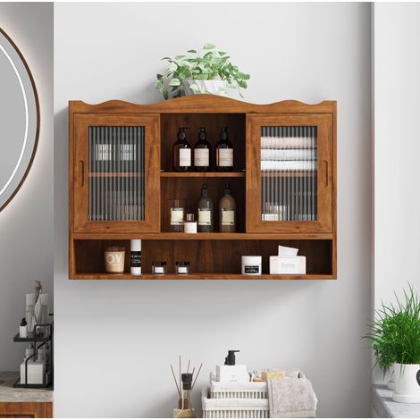 Armario de pared 2 puertas correderas madera 90 cm OKMYHOME (1/5)