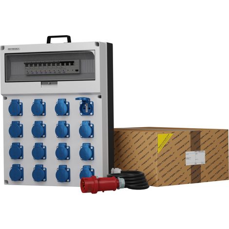 Tableau électrique de chantier avec câble SKH GR-S/FI 16x230 V, prises Mennekes Doktorvolt® DV-0687-F (1/3)
