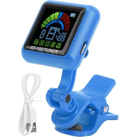 Aroma Gitarren-Clip-Tuner USB-wiederaufladbar mit eingebautem Akku für Violine und Ukulele AT102 (Rot) (1/5)