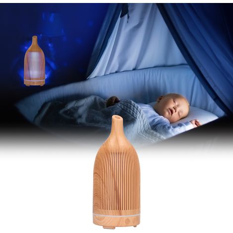 Diffuseur d'huiles essentielles 200 ml avec lumière LED colorée, arrêt automatique en cas de manque d'eau, télécommande, silencieux (35 dB), idéal pour la maison, le bureau et les chambres. Prise euro (1/5)