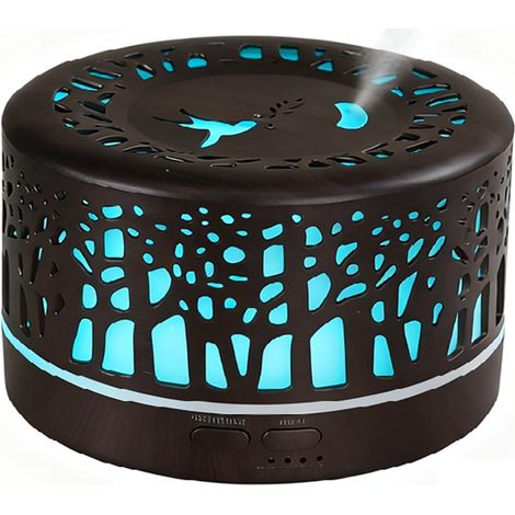 Diffuseur d'arômes innovant (noir) avec télécommande, humidificateur d'arômes perforé, 700 ml, convient à un usage domestique.