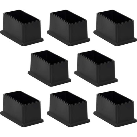 Lot de 8 embouts rectangulaires pour pieds de chaise en PVC non marquants - Protection du sol 25 x 50 mm (1" X 2") (1/5)