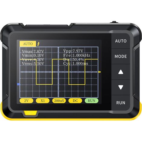 DSO152 Mini-Handheld-Digitaloszilloskop, 2,5 MSa/s, 200 kHz, analoge Bandbreite, 800 VPP, unterstützt Firmware-Update, PWM-Ausgang