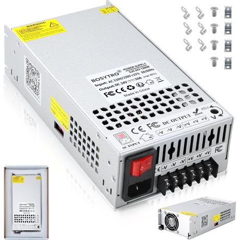 Mise à Niveau 24V 50A 1200W Alimentation, Alimentation à Découpage AC 110/220V (SMPS) DC 24V Transformateur d'alimentation pour Imprimante 3D,Radio,industrielle (Sans cordon d'alimentation) (1/5)