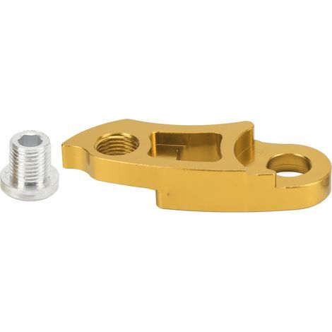 Prolongateur de dérailleur arrière en alliage d'aluminium doré, adaptateur pour cadre vélo. (1/5)