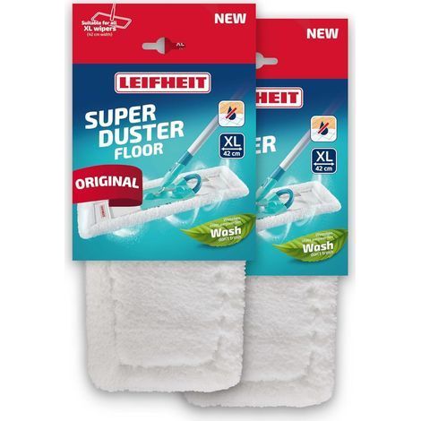 Lot de 2 Housse Balai, Microfibre Lavable, Pour Sols Durs, Carrelage Parquet (1/5)