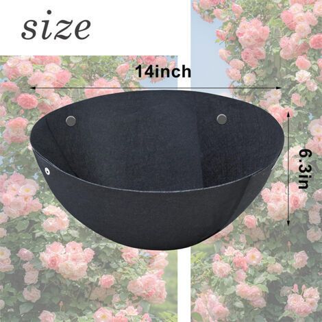 NALOOKAMIC (14in) Insert de panier suspendu 3 pièces doublure de pot de fleur cadre de fenêtre installation de pot de fleur suspendu doublure de panier suspendu hydratant simple pot de fleur (1/4)