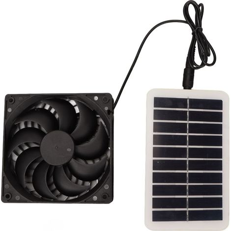 Kit de Ventilateur de Panneau Solaire étanche 15 W, Ventilateur D'extraction de Ventilateur Solaire pour Serre, Grenier, Poulailler (1/5)