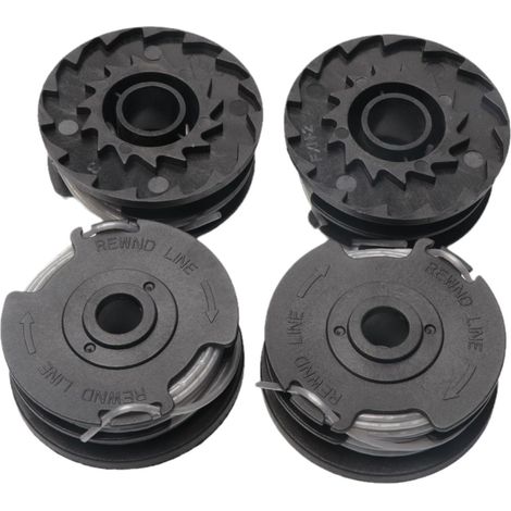 Convient aux tondeuses Greenworks — 2900719 Ensemble de capuchons de bobine gris et accessoires de fil de coupe (4 bobines) (1/4)