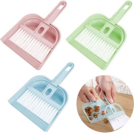 Balai Pelle - Kit Balai + Pelle à Poussière pour Bureau - 3 Pièces - Couleurs Assorties (1/5)