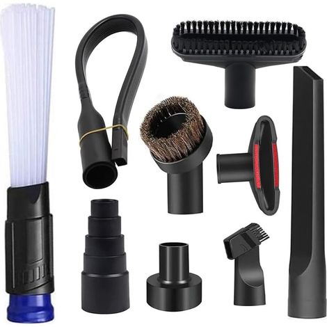 9 Stück Staubsaugeraufsätze für Shop Vac Zubehör mit 2 1/2„ auf 1 1/4“ Staubsaugerschlauchadapter, 1 7/8„ auf 1“ Adapter für Shop Vac, Haushaltsreinigungszubehör Bürstenset für Shop Vac Aufsatz (1/5)