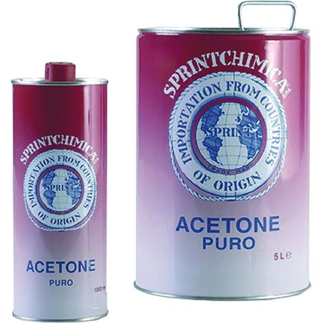 ACETONE PURO Lt. 5- 4 pezzi  - SPRINTCHIMICA