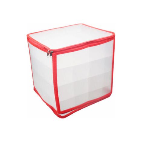 Boîte De Rangement Boules De Noël pour 64 Boules - Boîte À Boules De Noël Transparente en Plastique avec Séparateurs, Décorations pour Sapin De Noël, Boules Et Décorations pour Sapin - A..DEBUNS (1/2)