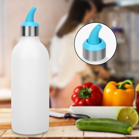 bouteille souple de 450 ml pour confiture, assaisonnement, sauce salade ou autre (bleue) (1/5)