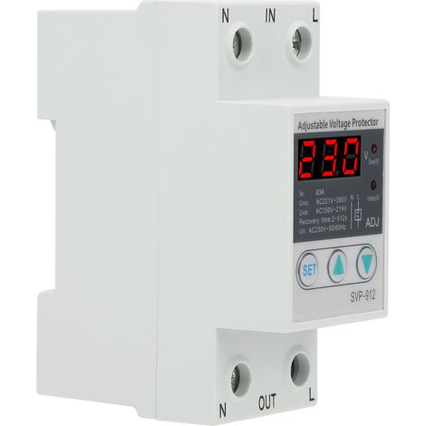 230V Unter- und Überspannungsschutz, einstellbares Wiederherstellungs-Schutzrelais, Voltmeter SVP‑91263A (1/5)