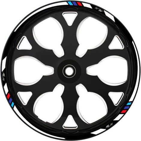 Adesivo per cerchi moto stile corsa per cerchi da 17 pollici corsa