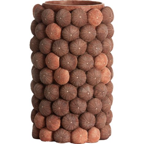Vaso SEA URCHIN in corallo e bordeaux – Ø25x40 cm