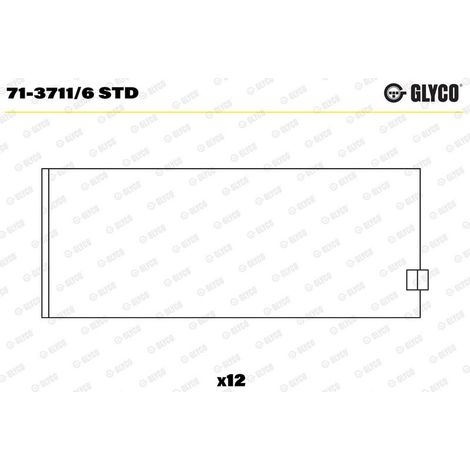 Coussinet de tête de bielle GLYCO 71-3711/6 STD AUDI 078 105 701 A 078 105 701 J